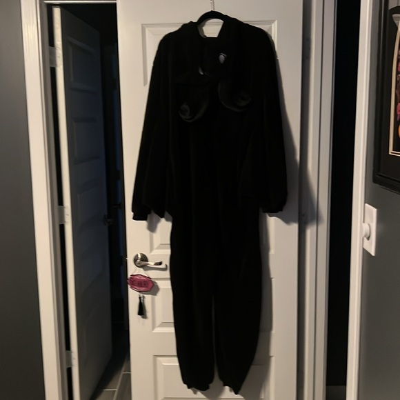 Killstar Black Plush Baphomet/Bat Onesie (Large) - Picture 4 of 4